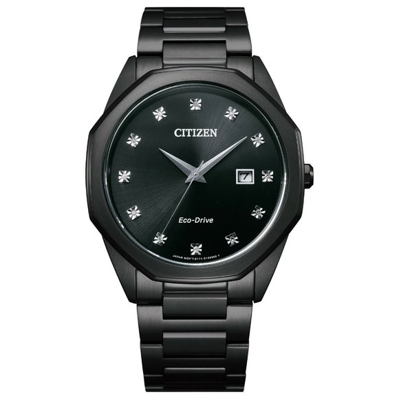 Sale! Citizen Black Diamond Date Watch - Picture 1 of 5